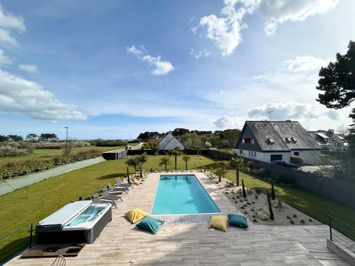 Superbe Villa Tout Confort Avec Piscine Chauffee Er Couverte Et Spa A 2 Pas De La Plage Fouesnant Ngoại thất bức ảnh