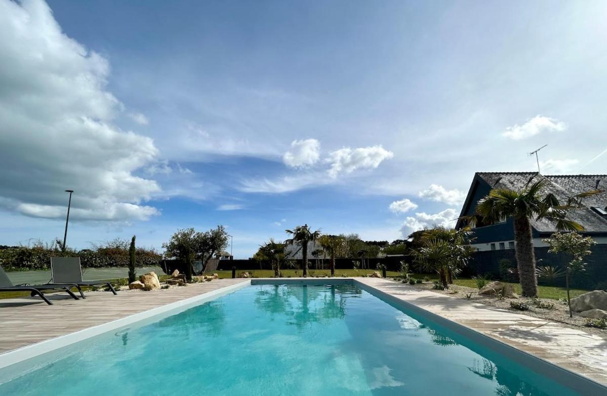 Superbe Villa Tout Confort Avec Piscine Chauffee Er Couverte Et Spa A 2 Pas De La Plage Fouesnant Ngoại thất bức ảnh