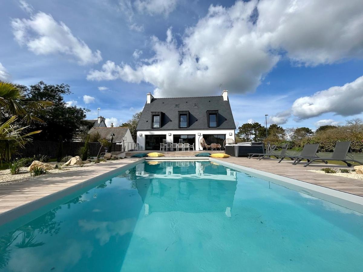 Superbe Villa Tout Confort Avec Piscine Chauffee Er Couverte Et Spa A 2 Pas De La Plage Fouesnant Ngoại thất bức ảnh